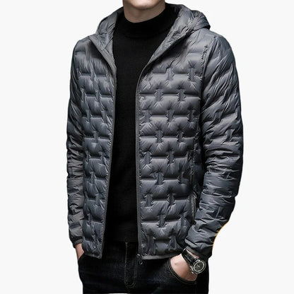 Herren Daunenjacke Winter Outdoor Steppjacke mit Kapuze – Warm & Leicht