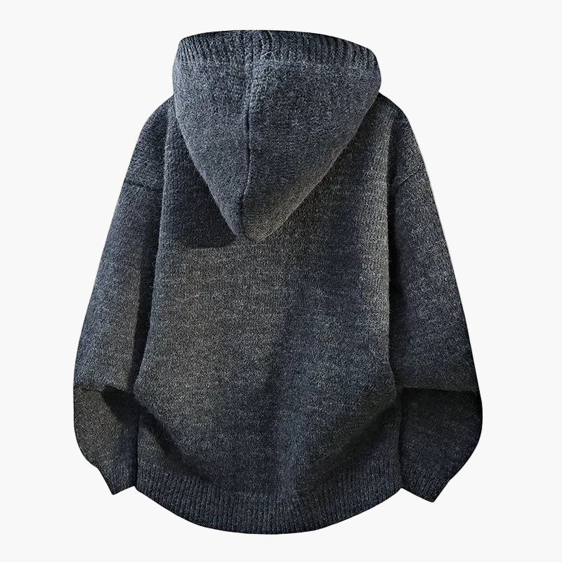 Herren Strickjacke mit Kapuze und Knopfleiste – Lässiger Cardigan für Alltag und Freizeit
