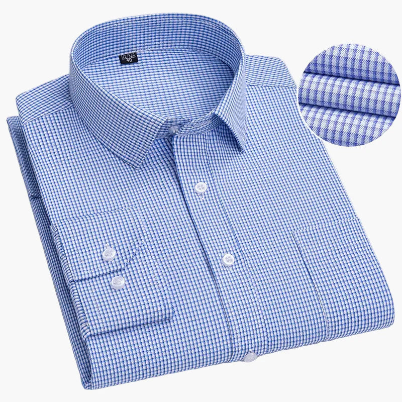 Herren Business Hemd Slim Fit – Gestreiftes Langarmhemd für Büro & Alltag