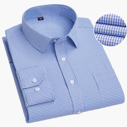 Herren Business Hemd Slim Fit – Gestreiftes Langarmhemd für Büro & Alltag