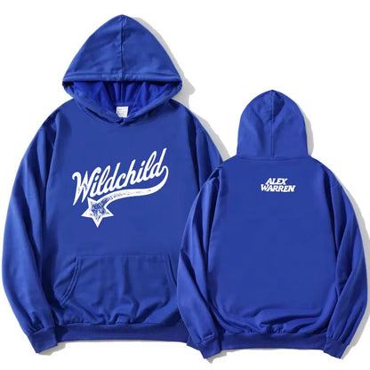 Hoodie mit Kordelzug und Kängurutasche – “Wildchild” Print vorne