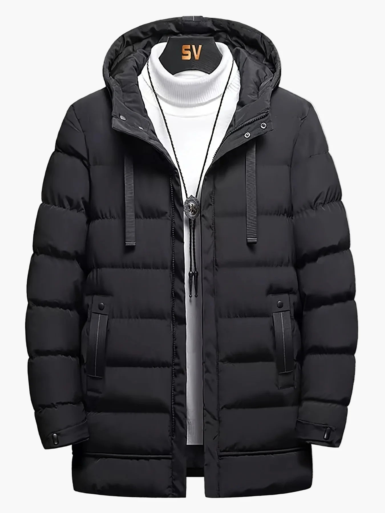 Herren Winter Steppmantel Parka Lang – Lässiger Outdoor-Mantel für Alltag & Skifahren