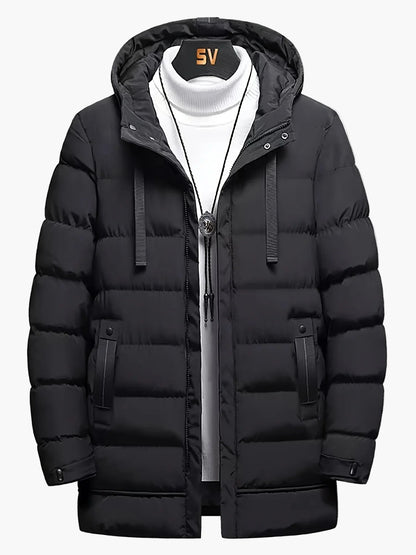 Herren Winter Steppmantel Parka Lang – Lässiger Outdoor-Mantel für Alltag & Skifahren