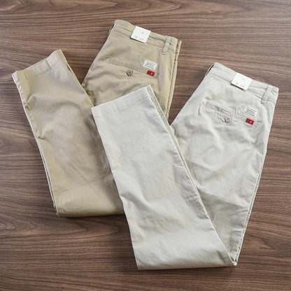 Herren Chino Hose in Dunkelblau, Khaki und Hellbeige, Komfortabler Schnitt