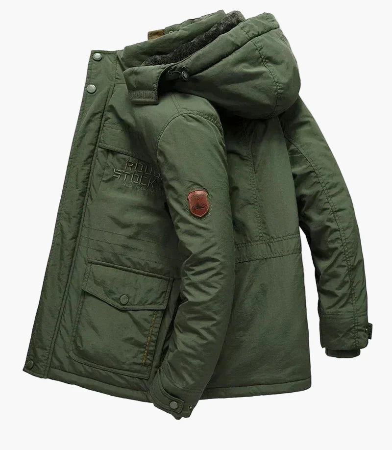 Herren Winterjacke Outdoor Parka Warm Gefüttert mit Kapuze – Lässiger Stil für kalte Tage