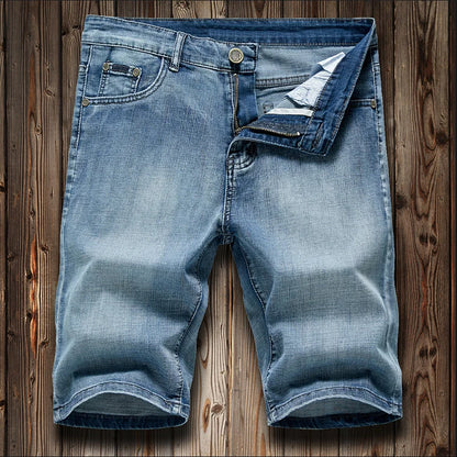 Herren Jeans-Bermudas Kurze Hose Straight Fit Denim Shorts