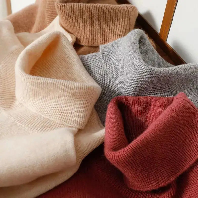 Damen Rollkragenpullover, langärmlig, weiches Material