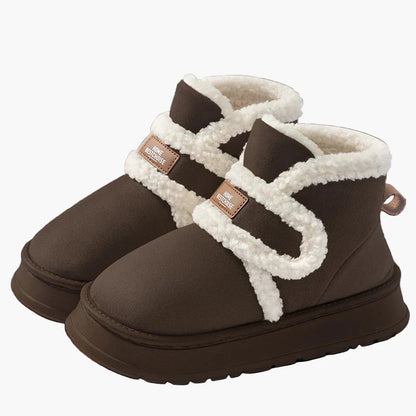 Damen Winter Hausschuhe mit Warmfutter und Klettverschluss – Komfortable Indoor Boots für Zuhause