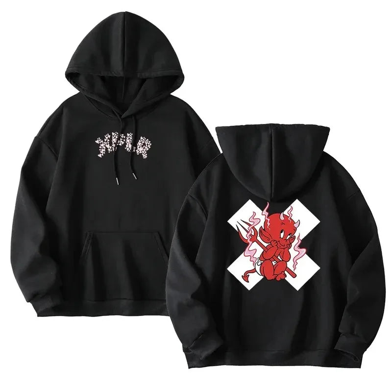 Unisex Kapuzenpullover mit Grafikdruck und Kängurutasche