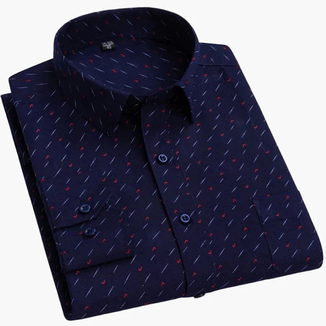 Herren Business Hemd Slim Fit – Gestreiftes Langarmhemd für Büro & Alltag