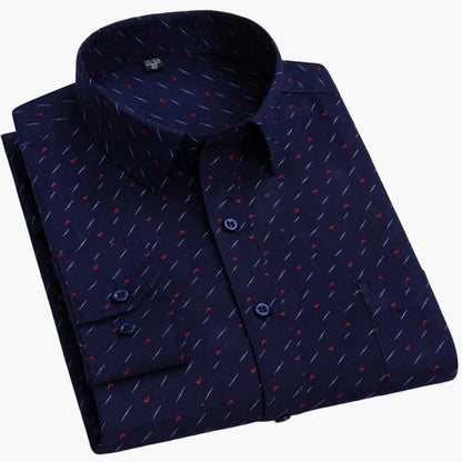 Herren Business Hemd Slim Fit – Gestreiftes Langarmhemd für Büro & Alltag