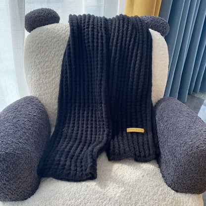 Gerippter Strickschal für Winter, breiter Rippstrick, verschiedene Farben