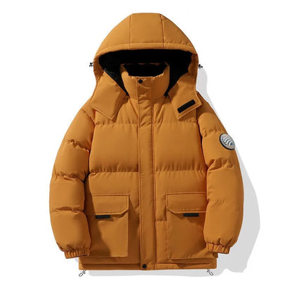 Unisex Winter Steppjacke mit Kapuze und Taschen, gepolstert, in verschiedenen Farben