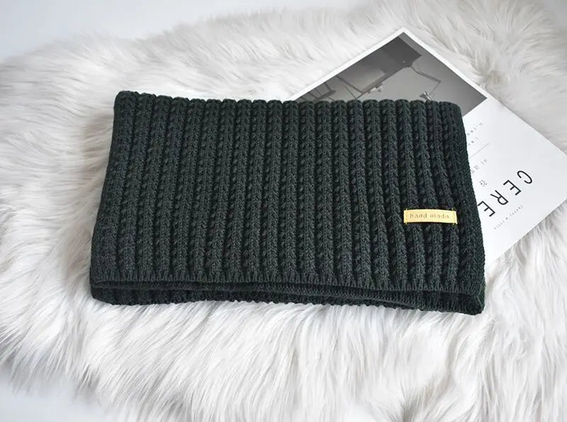 Gerippter Strickschal für Winter, breiter Rippstrick, verschiedene Farben