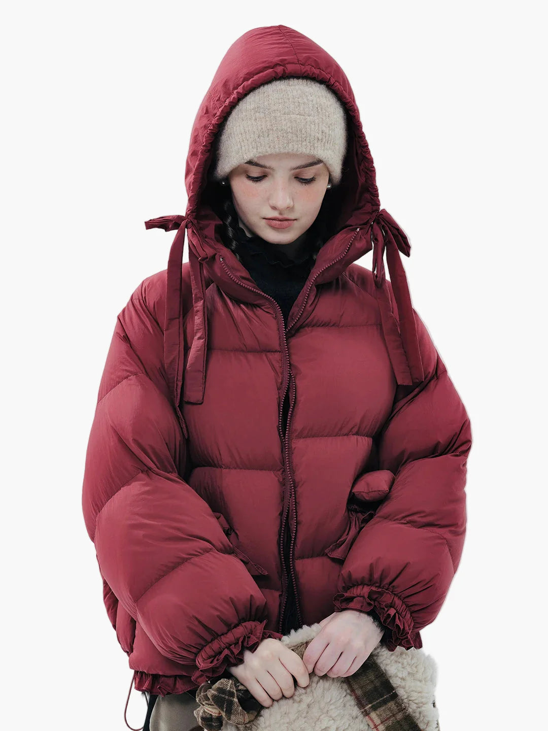 Damen Oversize Steppjacke im Vintage-Stil für Herbst und Winter – Modisch und Vielseitig