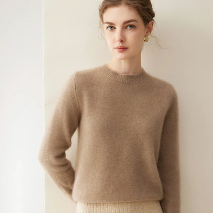 Damen Pullover Rundhals Langarm Weiches Material