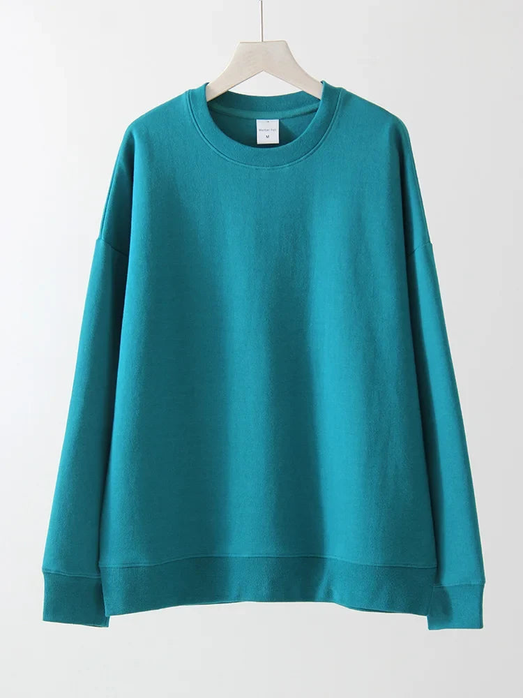 Unisex Langarm Sweatshirt Rundhalsausschnitt Freizeit Pullover Weicher Stoff