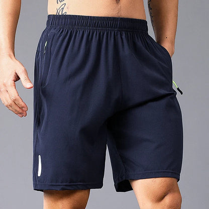 Herren Caprihose Sporthose Jogginghose Dunkelgrau mit Reißverschlusstaschen