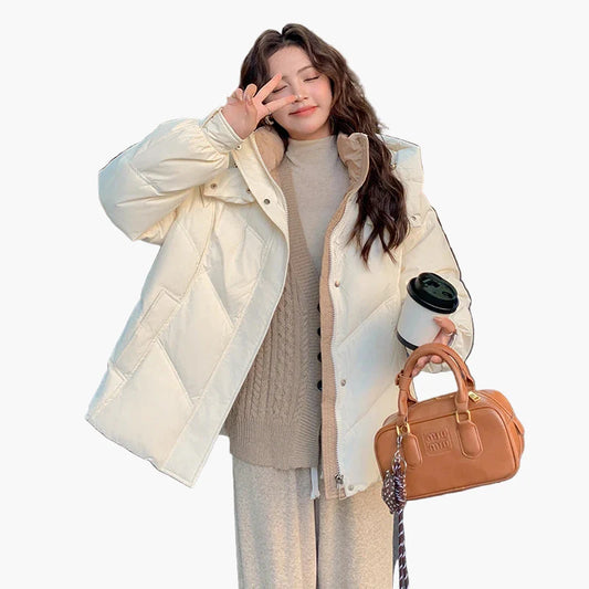 Damen Winter Steppjacke Casual Oversize – Modischer Komfort für Alltag und Freizeit