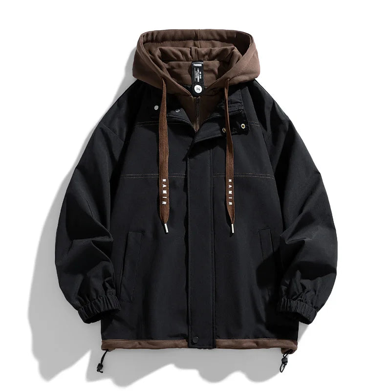 Unisex Übergangsjacke mit Kapuze Mehrfarbig