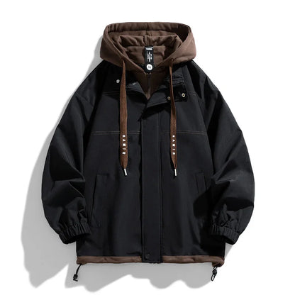 Unisex Übergangsjacke mit Kapuze Mehrfarbig