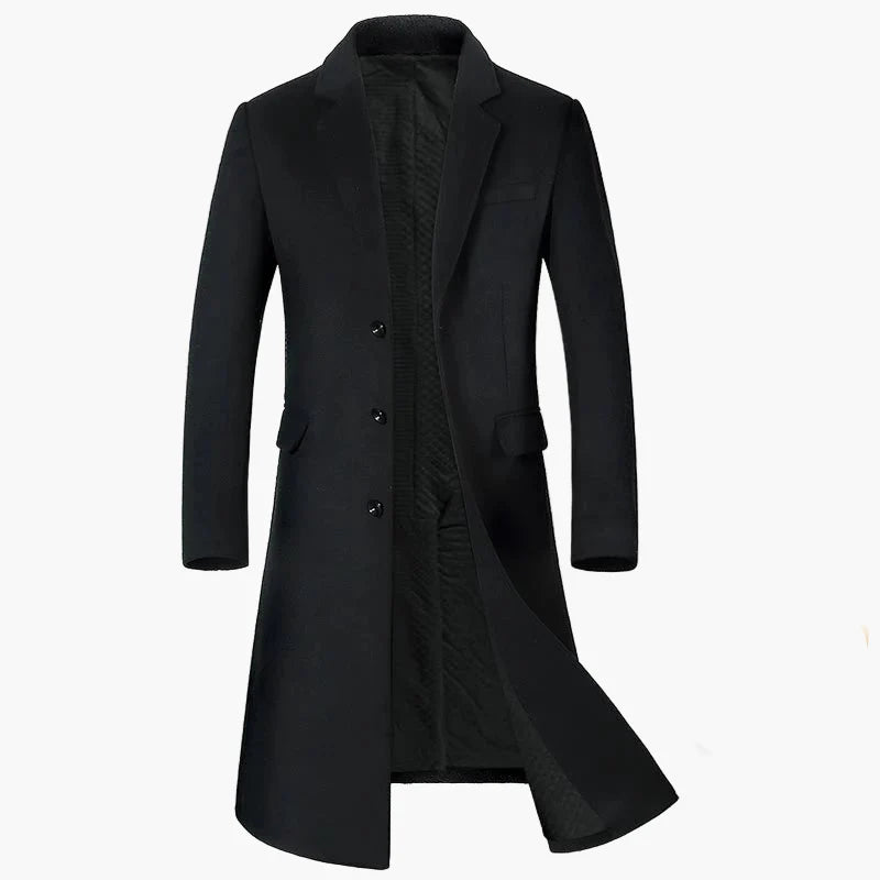 Herren Eleganter Business Mantel – Klassischer Langer Blazer für Büro & Alltag