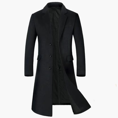 Herren Eleganter Business Mantel – Klassischer Langer Blazer für Büro & Alltag