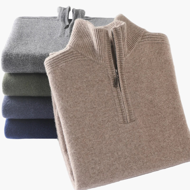 Herren Halbzip Strickpullover – Klassischer Komfort für Alltag und Freizeit