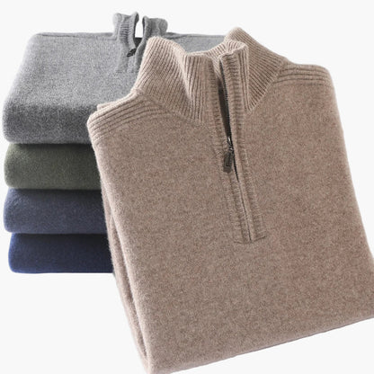 Herren Halbzip Strickpullover – Klassischer Komfort für Alltag und Freizeit