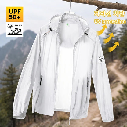Leichte Windjacke mit Kapuze und Reißverschluss für Herren