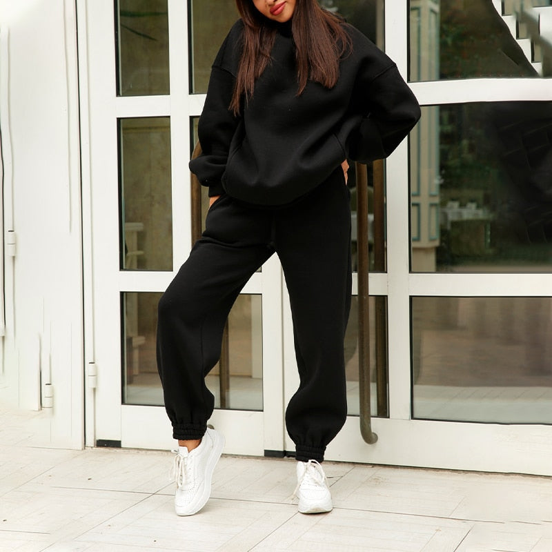 Damen Zweiteiliges Lounge- & Freizeitset mit Hoodie und Jogginghose