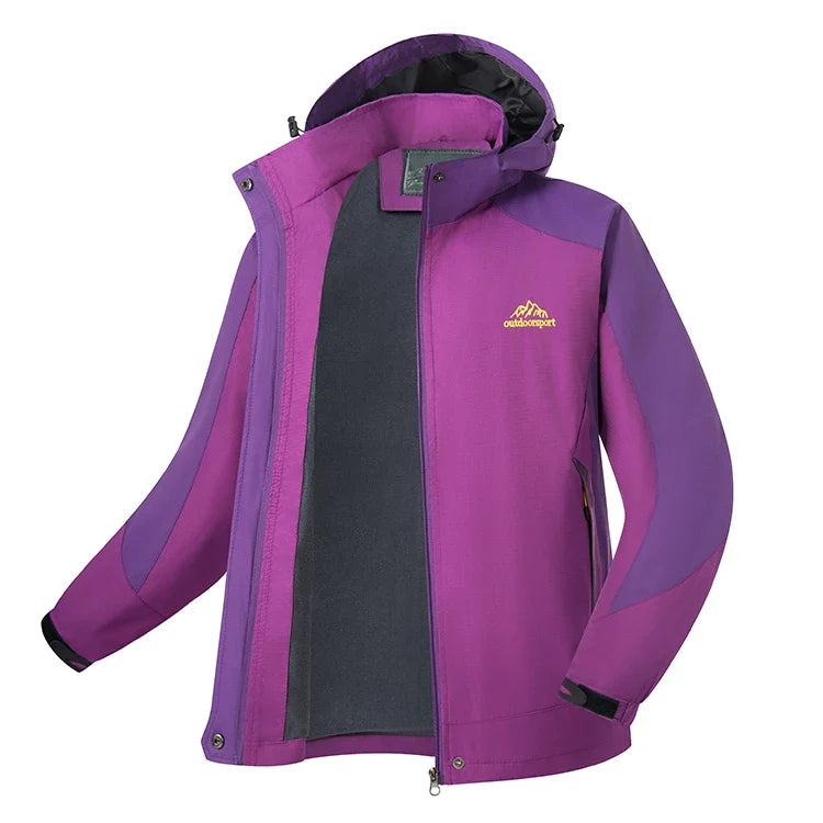 Damen Outdoorjacke mit Kapuze – Mehrfarbig