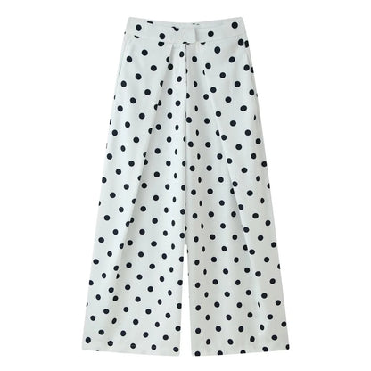 Damen Weite Culotte Hose mit Falten Kurz Weites Bein