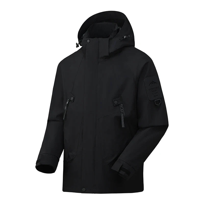 Unisex Outdoorjacke mit Kapuze – Wasserdicht & Winddicht, Mehrere Farben