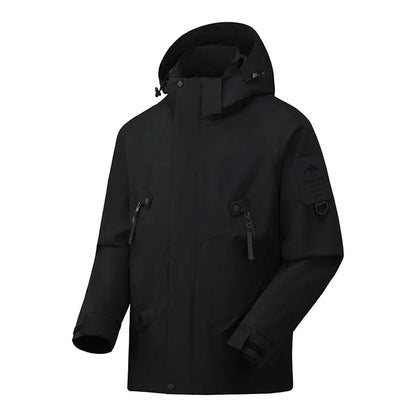 Unisex Outdoorjacke mit Kapuze – Wasserdicht & Winddicht, Mehrere Farben