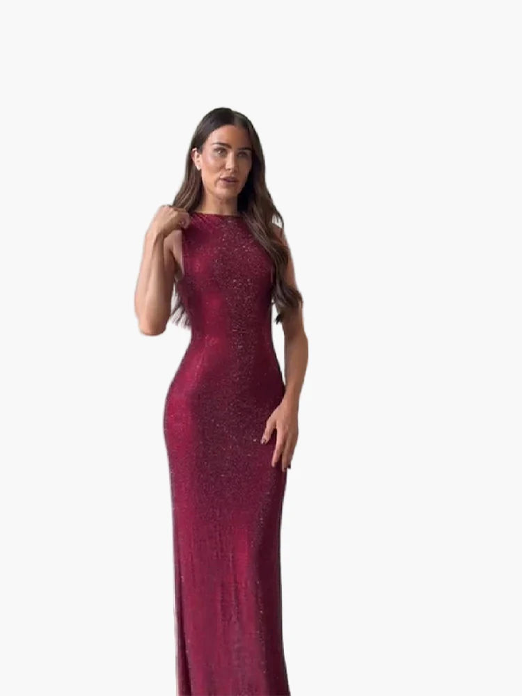 Damen Abendkleid Elegant Figurbetont Glitzernd – Perfekt für Gala & Festliche Anlässe