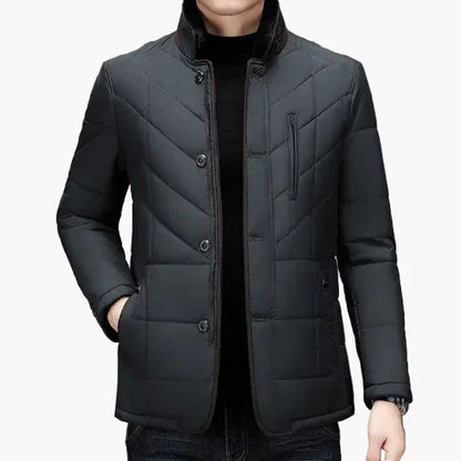Herren Stehkragen Winterjacke – Eleganter Kurzparka für Alltag und Business