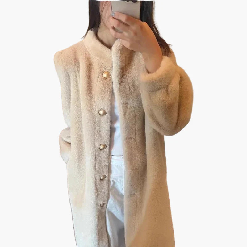 Damen Luxus Wintermantel Eleganter Klassischer Stil für Alltag und besondere Anlässe