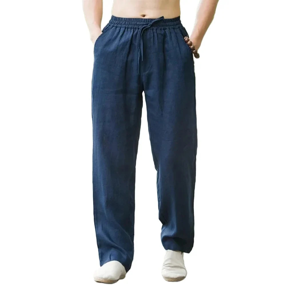 Unisex Leichte Hose mit Gummizug Kordelzug & Seitentaschen