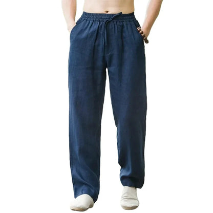 Unisex Leichte Hose mit Gummizug Kordelzug & Seitentaschen