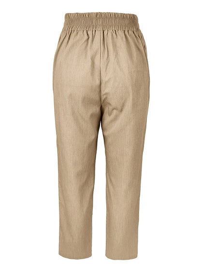 Damen Zweiteiler Set Ärmelloses Top und Weite Hose Freizeit-Outfit