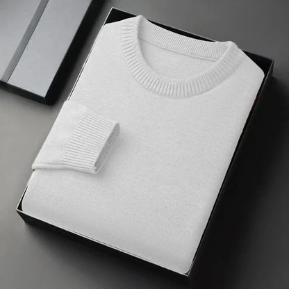 Herren Pullover Rundhals Langarm Basic Strickpullover