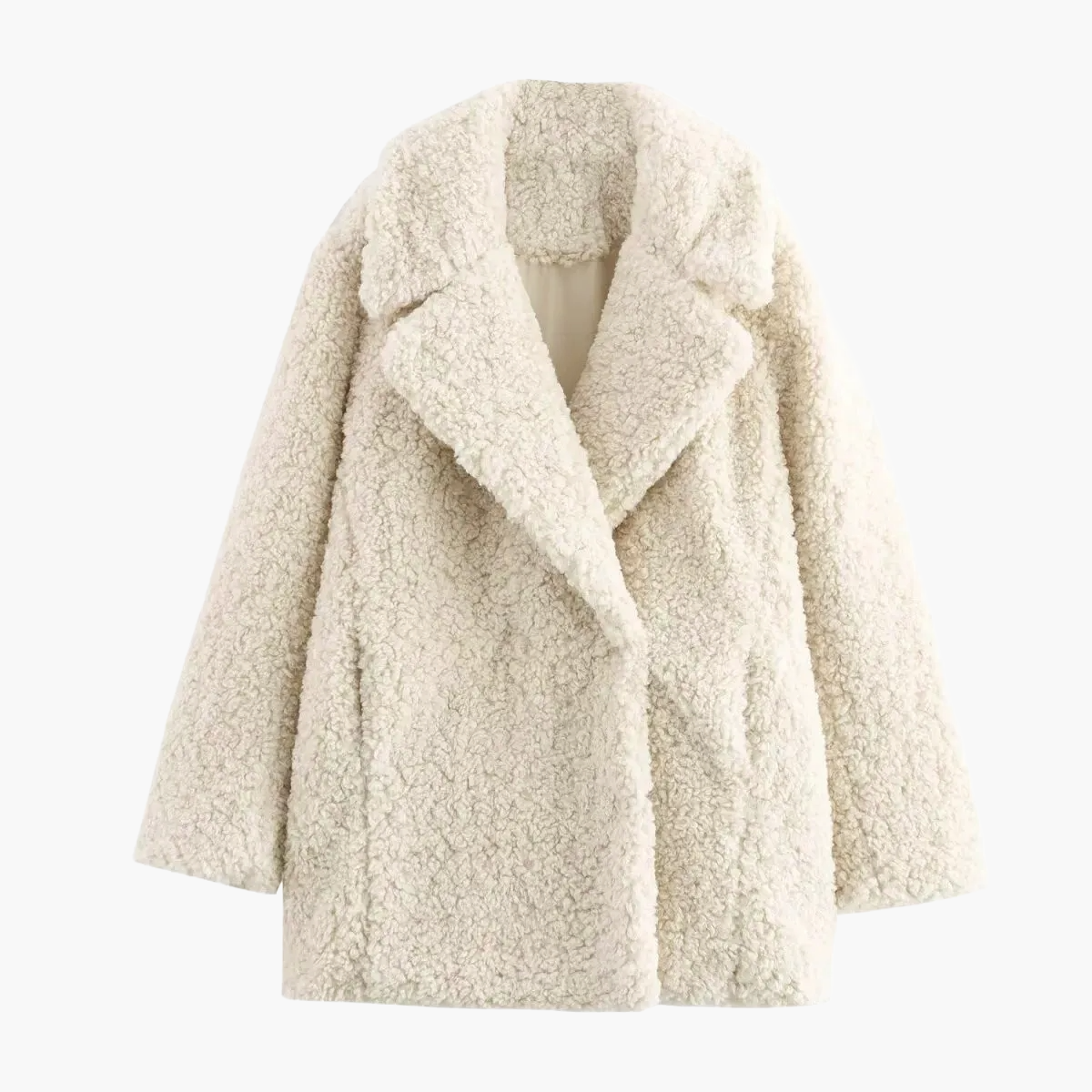 Damen Teddyfell Mantel Oversize – Modischer Wintermantel für Alltag und Freizeit