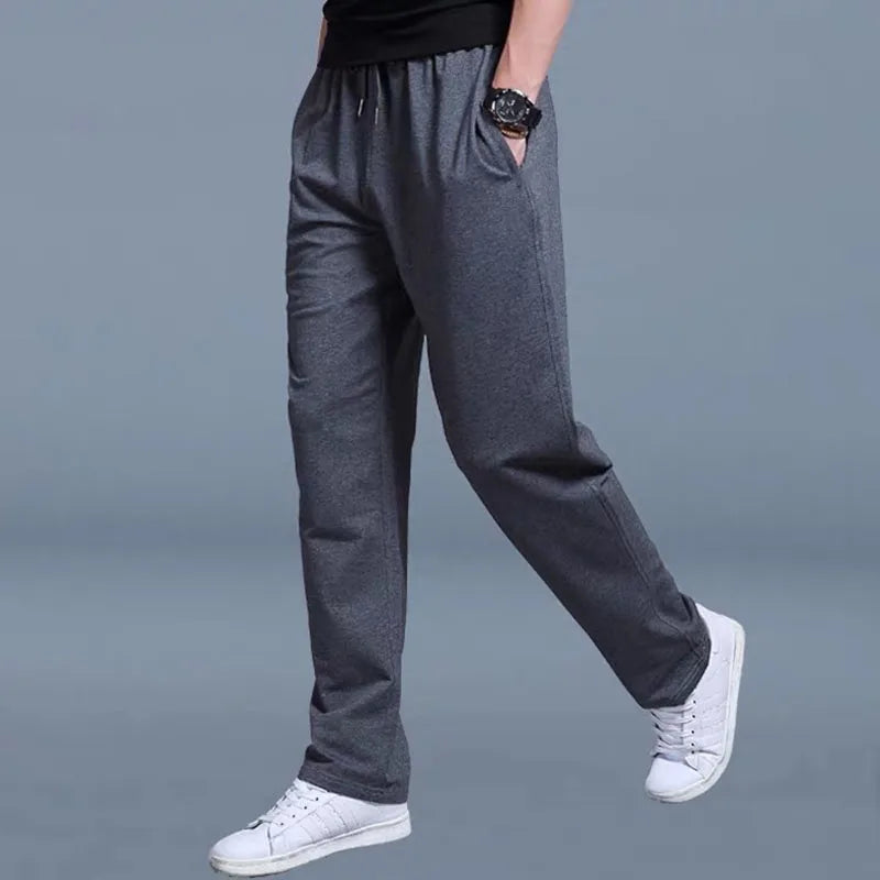 Herren Freizeithose Dunkelblau Elastischer Bund mit Kordelzug