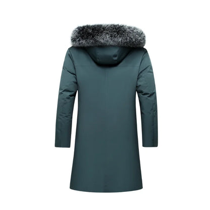Winterparka Herren mit Kapuze & Fellbesatz - Warm Gefüttert