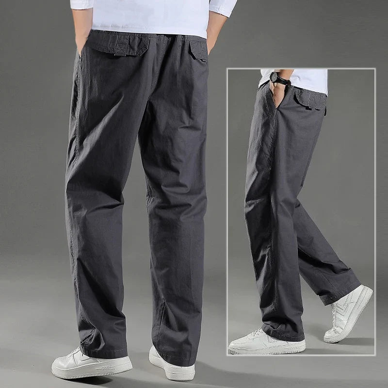 Herren Freizeithose mit Gummibund lockere Passform