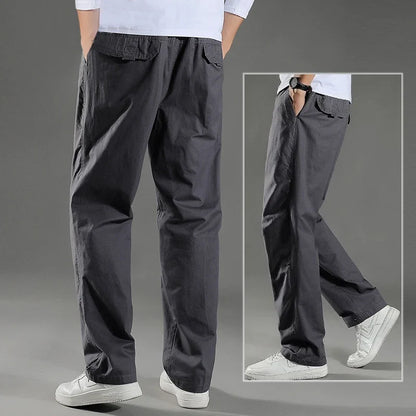 Herren Freizeithose mit Gummibund lockere Passform