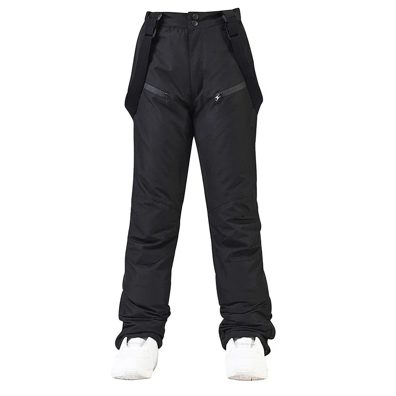 Unisex Skihose Schneehose mit Trägern in Flieder