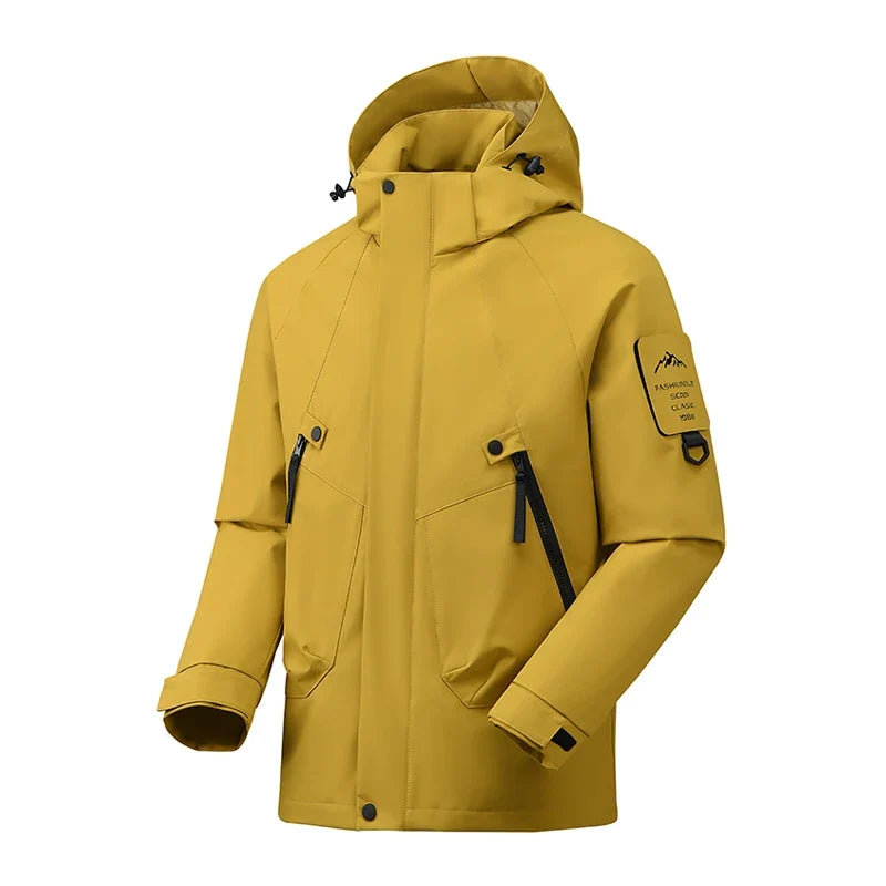 Unisex Outdoorjacke mit Kapuze – Wasserdicht & Winddicht, Mehrere Farben
