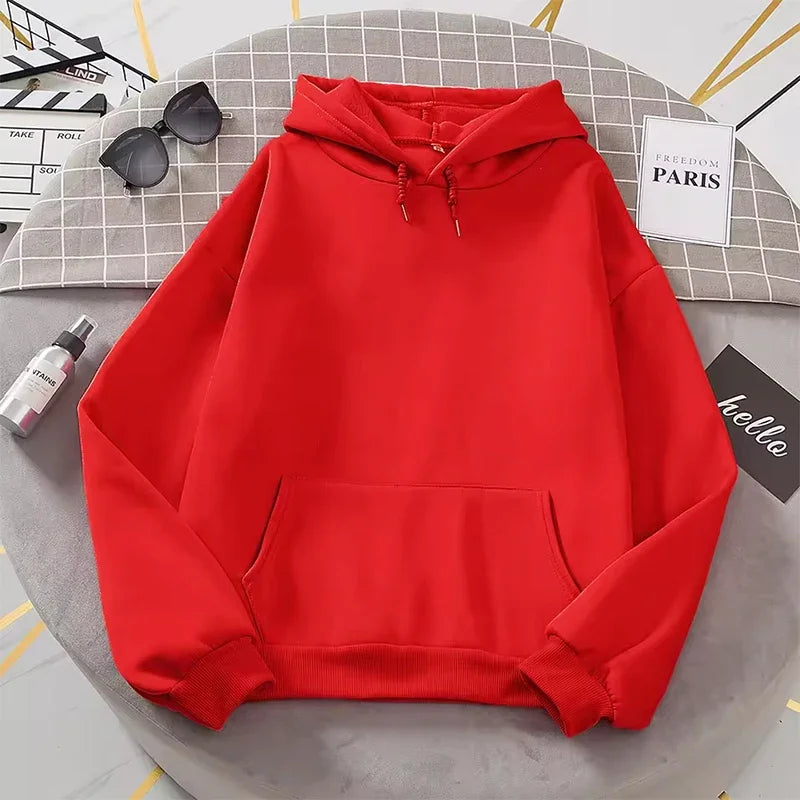 Unisex Basic Hoodie mit Kapuze und Kängurutasche – bequemer Kapuzenpullover